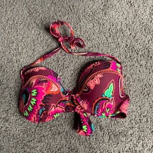 patterned bikini top